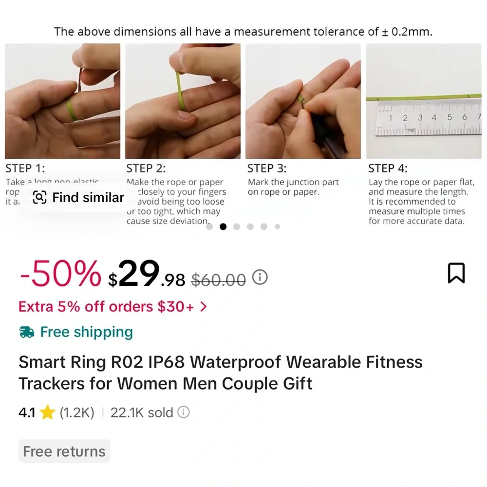 COLMi R2 Smart Ring - Silver - Size 11